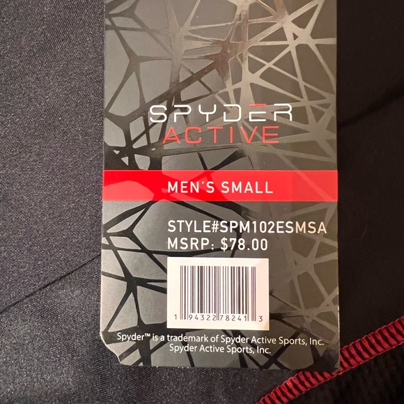 NWT SPYDER  Active Mens ProW Long Sleeve Training Shirt SPM101MS Size Small - Picture 9 of 9